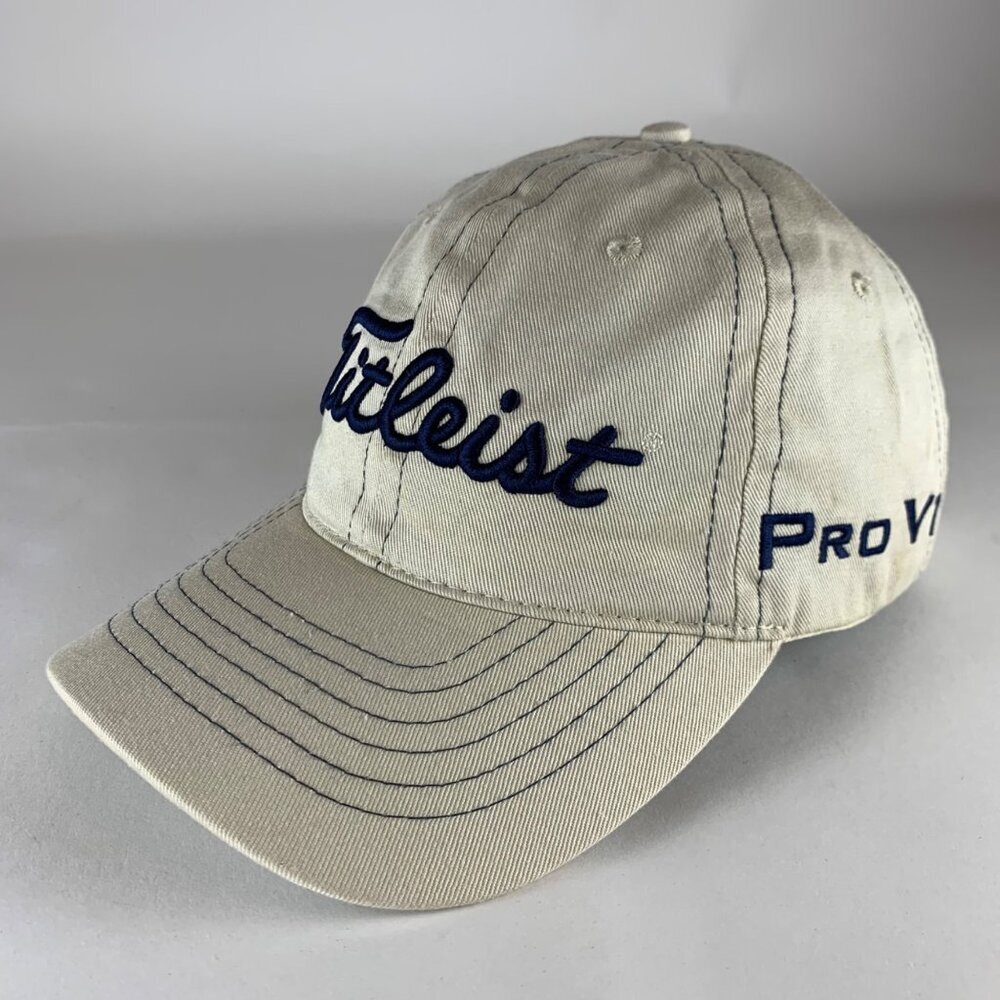 Titleist Footjoy Unisex Beige Relaxed Fit Strapback Adjustable Hat